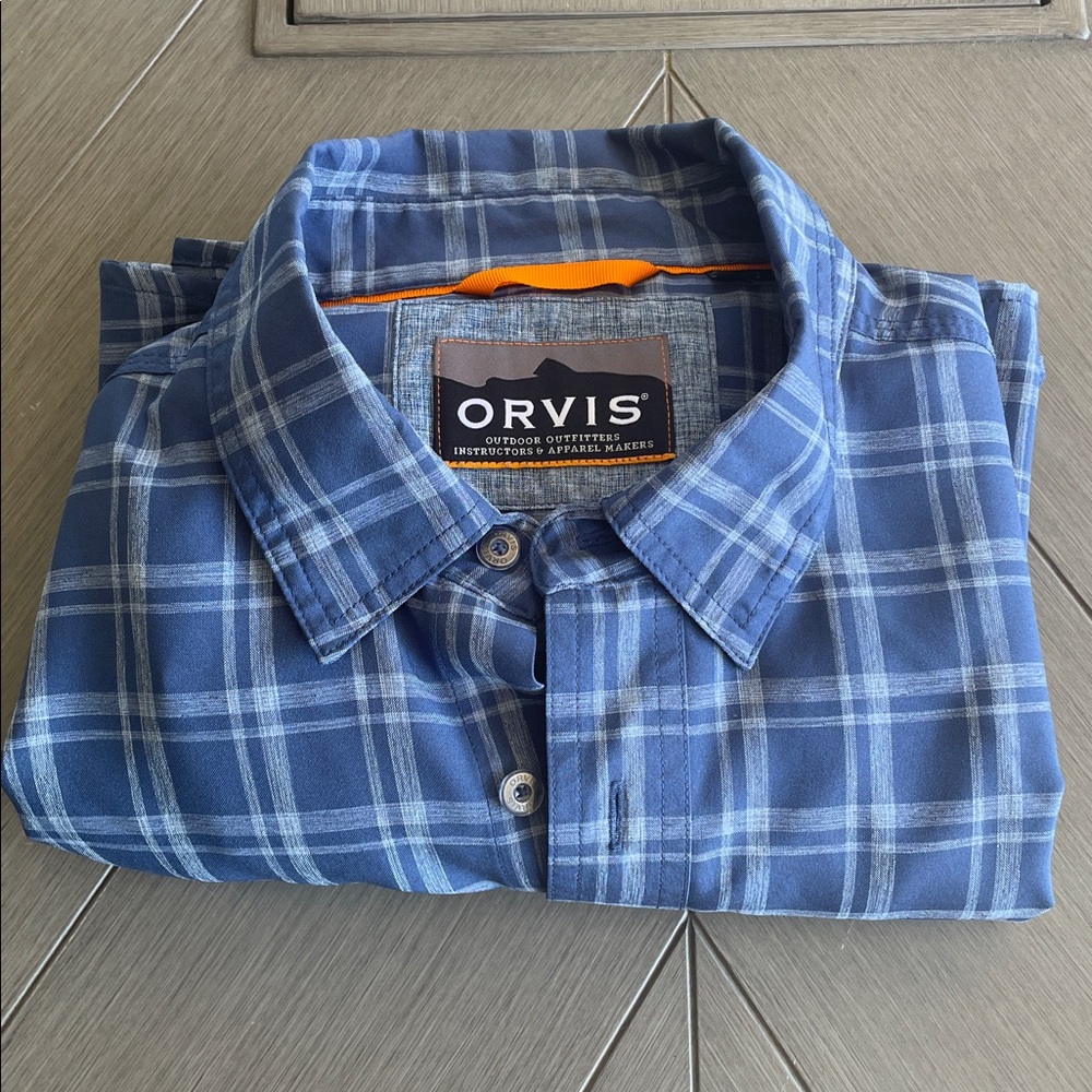 Orvis Tech Chambray Shirt Active Fit L